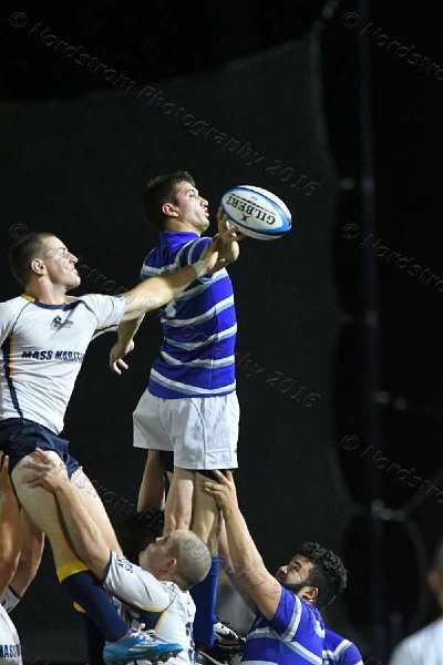 Wheaton Men\'s Rugby vs Mass Maritime.  Photo by Keith Nordstrom